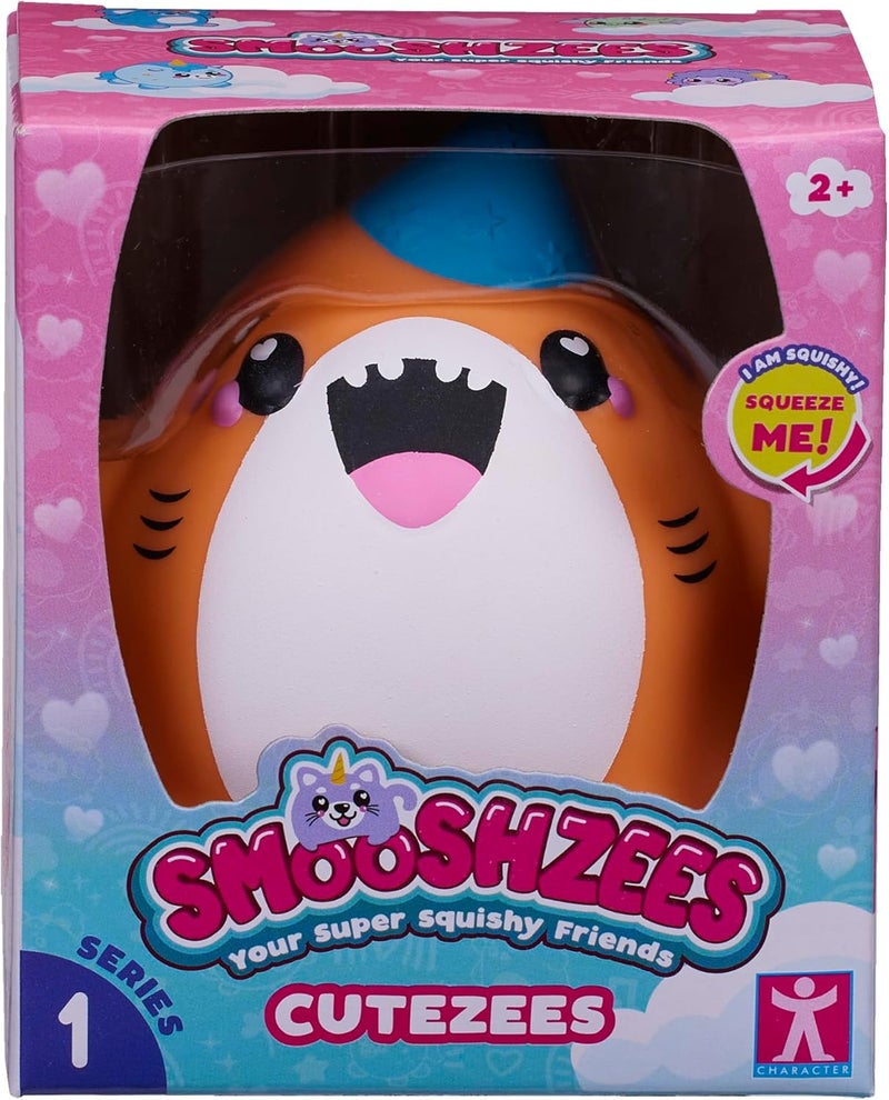 Smooshzees Cutezees Sandi, Orange Shark, Collectable Characters, Supersoft, Cuddly and Squishy! - Image 1